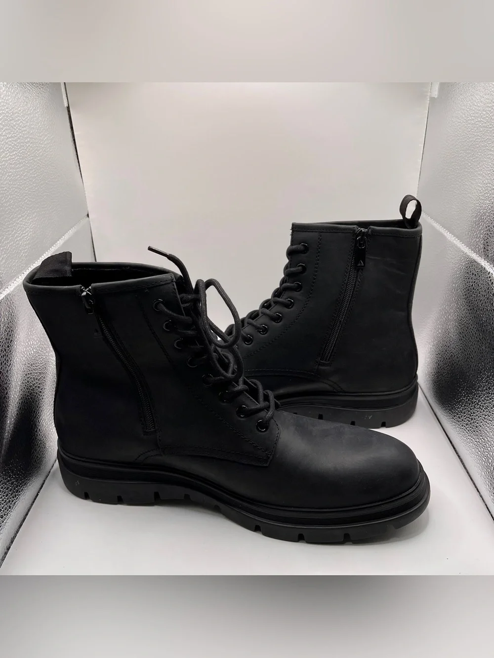 NWOB ALDO Graveldiver Waterproof Boot (Men) size 12 black combat lace waterproof
